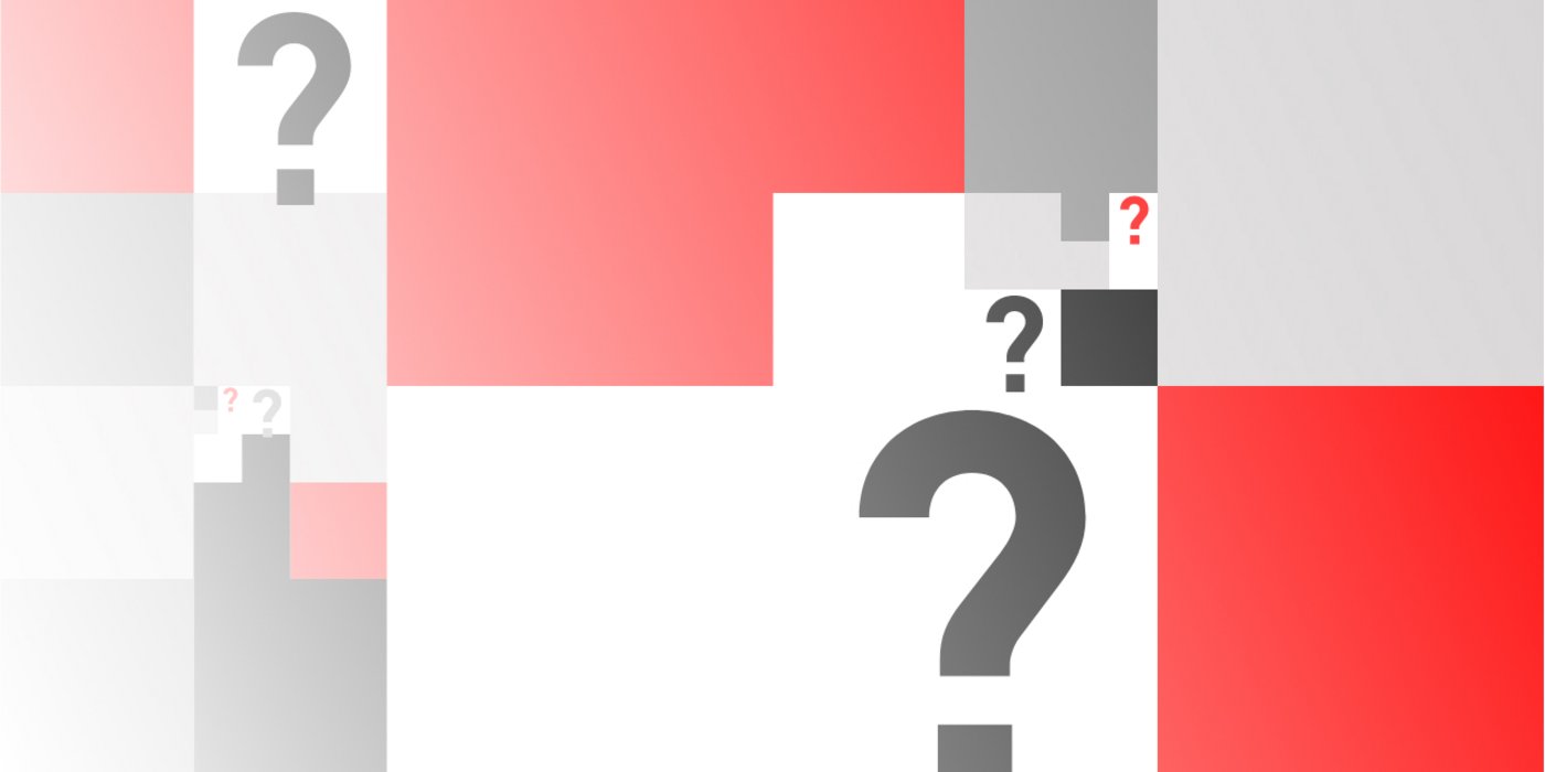 Illustration mit Fragezeichen in den Farben der Einstein Stiftung